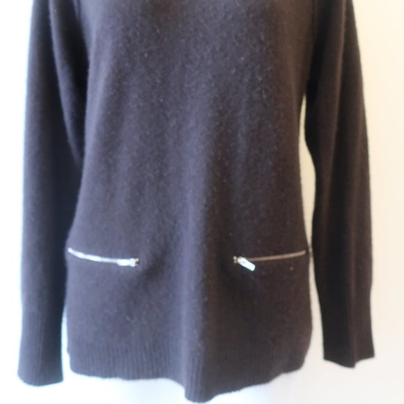 WOMENS SAKS FIFTH AVENUE BLACK LABEL BROWN PULLOVER CASHMERE SWEATER XL * - Picture 7 of 14
